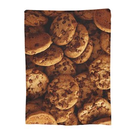 dhakalrlde for Cookie Blanket Gift for Kids Adult Cookie Throw Blanket Soft Flannel Food Quilts Room Bed Sofa Decoration 60"x50"