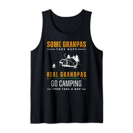 campers' catnap: grandpas' humorous outdoor snooze tee Tank Top