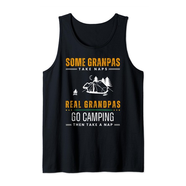campers' catnap: grandpas' humorous outdoor snooze tee Tank Top