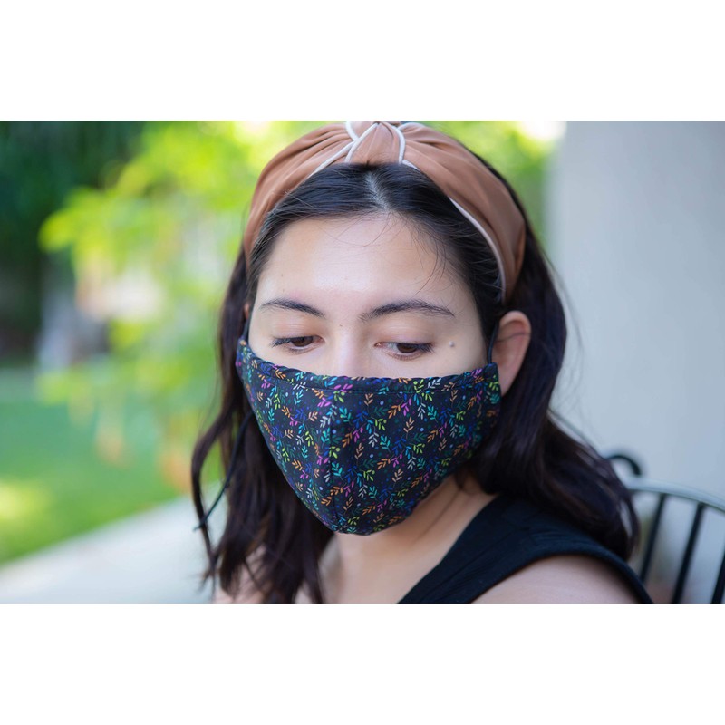 Headmost Comfymask 3 Layer Large Fabric Facemask: Water Repellent, Washable,