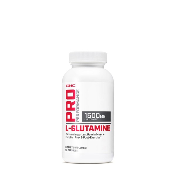 GNC Pro Performance L-Glutamine, 90 Capsules, Supports Muscle Recovery
