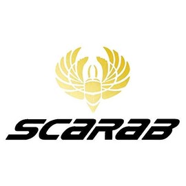 Imagnt Studio Set of 2 Boat Hull Vinyl Decals Graphics fits Scarab Boat Restoration Stickers (Select Color, Size 36 x 21.5 inches) (Gold Metallic & Black)