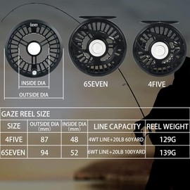 Maximumcatch Gauze Trout Super Light Fly Fishing Reel, 4/5 6/7wt, Large Coil Core, with Full Sealed Brake System (4-5 WT)