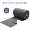 Greenfound Microfiber Cleaning Cloth Roll -80 Pack, 11.5x11.5, Tear Away