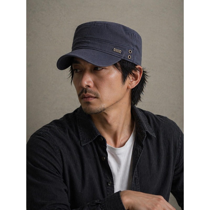 Lovechic Men's Work Cap, Hat, Short Brim, Plain, 100% Cotton,