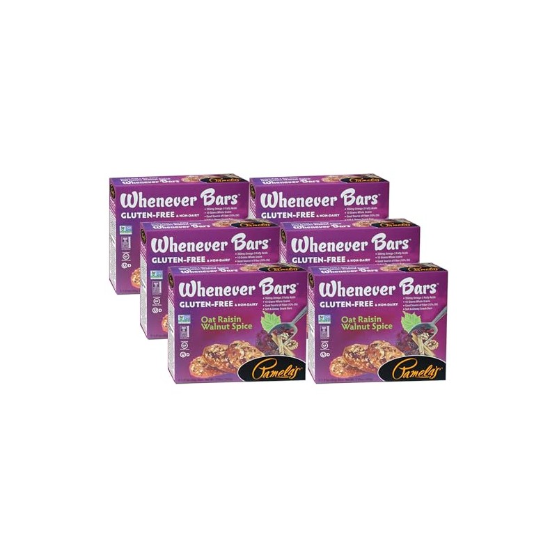 Pamelas Bar Oat Rasin Wal Spc 5pk