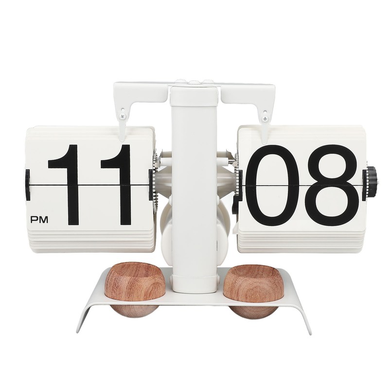 Digital Flip Clock 304 Stainless Steel Retro Battery Powered Mechanical
