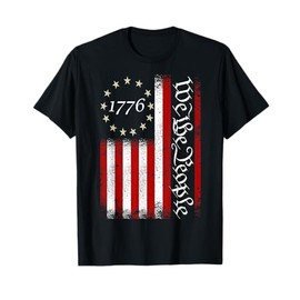 Vintage Old American Flag Patriotic 1776 We The People USA T-Shirt