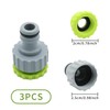 3 Piece Tap Connector, 1/2 Inch 3/4 Inch 2-in-1 Hose