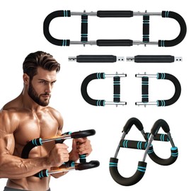 COVVY Chest Workout Equipment,Twister Arm Trainer Adjustable Chest Trainer，Removable U-Shaped Arm Weights Portable Upper Body Exerciser for Fitness on The Go（Blue-Black）