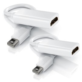elytronic Mini DisplayPort to HDMI Adapter, 4K 30Hz Thunderbolt 2.0 Mini DP to HDMI Adapter Cable Compatible with Monitor, Projector (1)