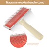 2 pack macrame fringe comb set stainless steel comb for