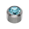 Caflon Blu White Stainless March Birthstone Studs