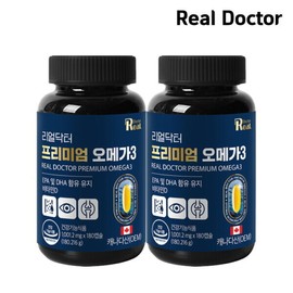 리얼닥터 프리미엄 오메가3 12개월분(1100mg x 180캡슐 x 2개) Real Doctor Premium Omega-3 12-Month Supply (1100mg x 180 Capsules x 2)