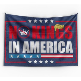 No Kings Flag 3x5 Foot - 2025 Anti Tr××p Flag Double Sided - Anti Tr××p Vivid Color Clear Pattern Reinforcement Sewing Durable Polyester for Indoor Outdoor Decoration Banner