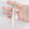 Baseball Bat And Ball Keyring Keychain