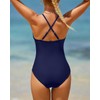Holipick Traje de baño de una pieza para mujer, cuello