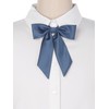 [Elerevyo] Women's Bowtie Solid Color Western Ribbon Pre-tied Bow Tie