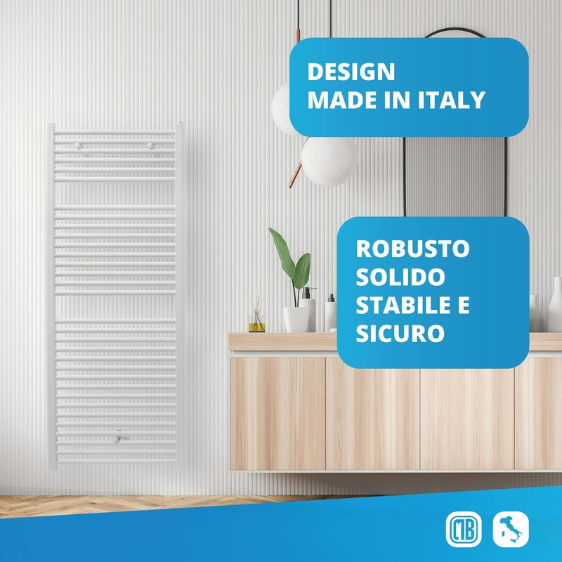 3 Shelves Wall Mount for Towel Radiators and Horizontal Pipes