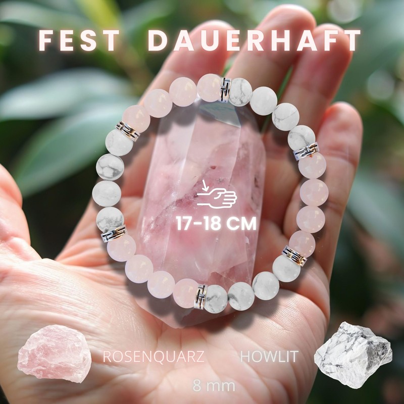 Chakra armband echte steine (2 Rosenquarz)