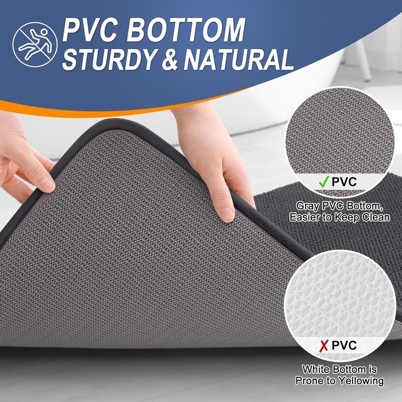 smiry Thick Memory Foam Bath Mat,40 x 60 cm,Extra Soft