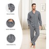 COLORFULLEAF Men's 100% Cotton Pajamas Set Button Down Pajamas for