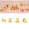 Button Rivets Screw Rivets, 20 Pieces Round Head Copper Rivets