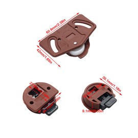 Wardrobe Bevel Sliding Door Roller, ABS Gear Track Panel Roller Wheel Furniture Internal Gear Kit for Cabinet, Drawer, Closet (Pack of 4)