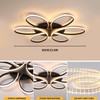 Oliterlux Modern LED Ceiling Light Fixture Black Flush Mount Ceiling