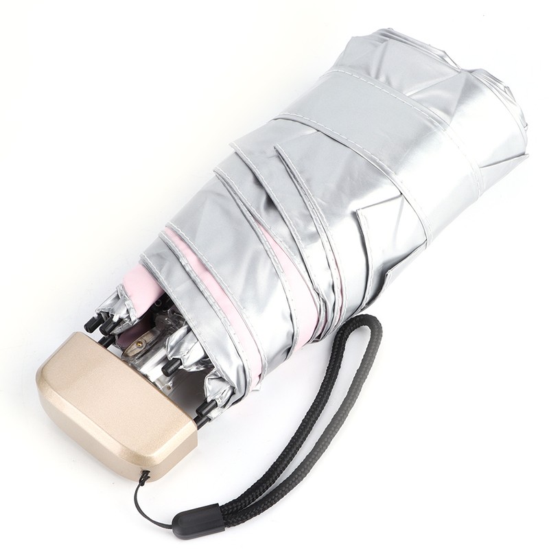 Mini Portable Anti UV Sun Rain Protection Umbrella Women Lady