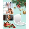 Dec.Metu Compact Mirror, 1X/5X Magnification Pocket Travel Makeup Mirror with