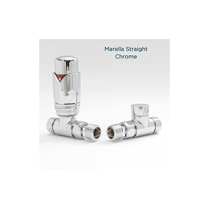 Hot Flow | Marella Modern Thermostatic Radiator Valve Straight TRV