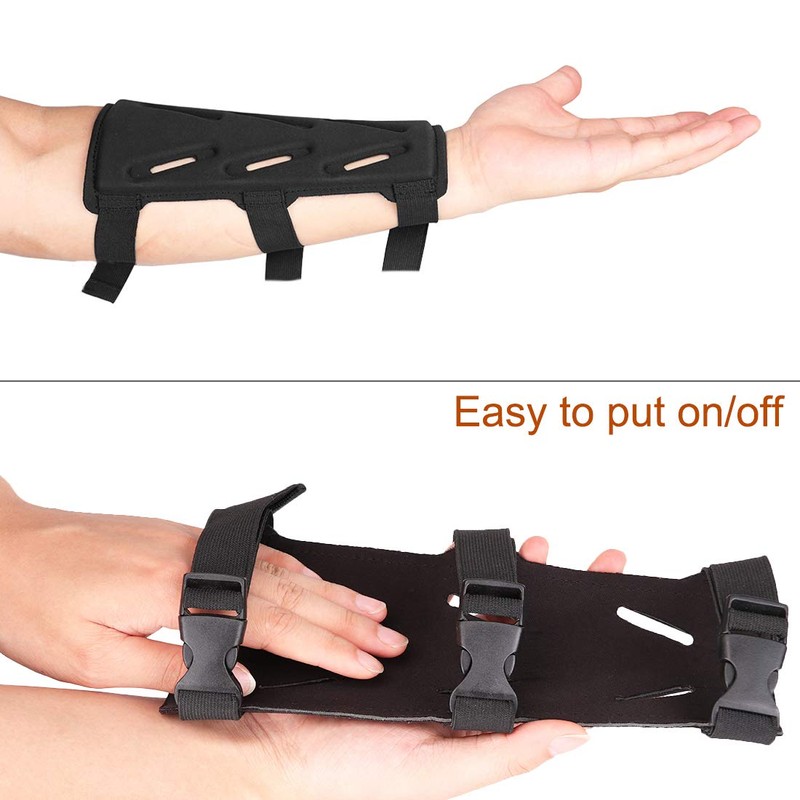 KRATARC Archery Arm Guard Adjustable 3-Strap Accessory Lightweight Hunting Target