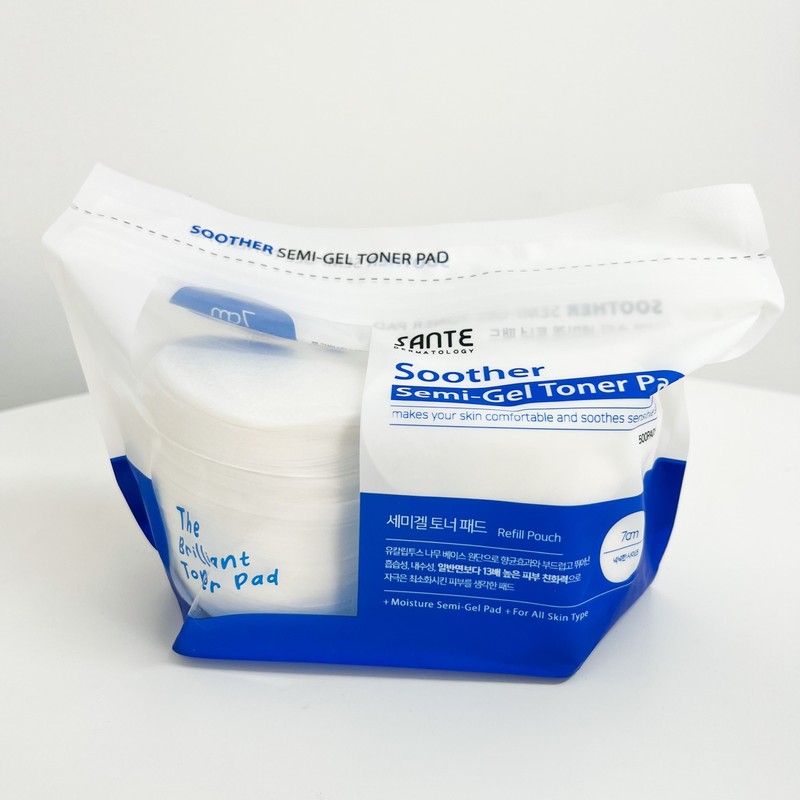 Sante Soother Semigel Toner Pad 80 sheets / 상떼 수더