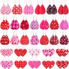 Kigeli 30 Pairs Valentine Leather Earrings for Women Wedding Lightweight