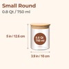 ComSaf 0.8 Qt Glass Food Storage Jars Set of 6,
