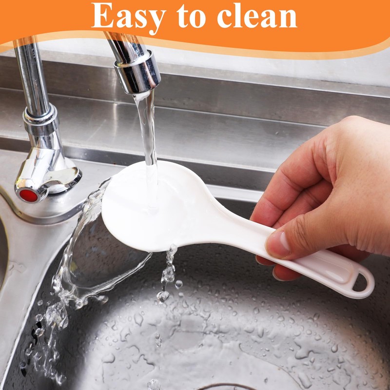 BOHUIZ 2 Pcs Plastic Rice Paddle, Hanging Non-Stick Rice Spoon