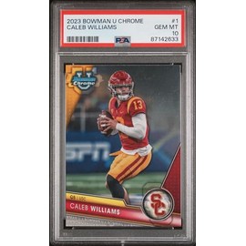 Graded 2023 Topps Bowman U Chrome Caleb Williams #1 Rookie RC Football Card PSA 10 Gem Mint