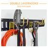 2-Pack E-Track Heavy Duty Shovel Hanger, Anti-Slip Double Layer Hooks
