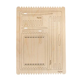 Rayher Wooden Loom Set, FSC Mix Credit, 11 Pieces, 3 Different Frames, with Weaving Ships, Weaving Needles, Weaving Comb, 63125505