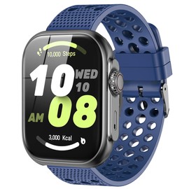 Compatible for Anyloop ALW10 Bands, 22mm Silicone Replacement Wristbands Sport Strap with Metal Buckle Compatible for Anyloop ALW10, VPSTAY Watch Ultra, Lovouse R68, HALOBOOM G104 Smartwatch (Blue, 22mm size band)