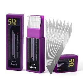 NEWISHTOOL 9mm Stainless Steel Blade, 30 Degree Snap Off Blades, 100 PCS Replacement Blades Spare Knife Refills for Utility Knife Box Cutter Office Home Art Craft Wallpaper Cutting Tool