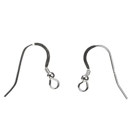 Sterling Silver Fish Hook Ear Wires Ball and Spring 22mm