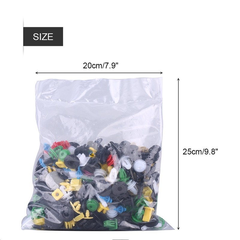 KIMISS 400pcs Assorted Plastic Car Door Trim Clip Bumper Fastener