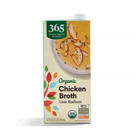 Whole Foods Market 365 by Whole Foods Market, Organic Low Sodium Chicken Broth, 32 Fl Oz