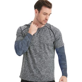 CUBATTY Arm Cover, Men's, Camouflage, Cool, Compression Arm Cover, UV Protection, UPF50+, Anti-Slip, Sweat Absorbent, Quick Drying, Airsoft Baseball, Golf, Running, Climbing, Biking, Fishing, Sports,