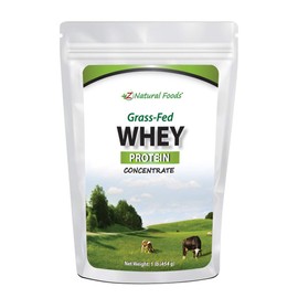 Z Natural Foods Whey Protein Powder Concentrate, Unflavoured and Undenatured Protein Powder Enriched with Vital Proteins, 100% Pure, Gluten-Free, Non-GMO, Kosher, 1 lb