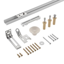 Richelieu Hardware 14012WBC Onward Bi-Fold Door Hardware Kit 24 in (610 mm), Track White Zinc Beige Finish