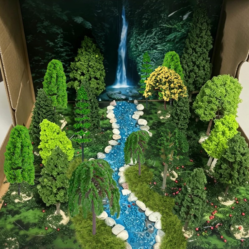 OrgMemory Model Scenery, 31pcs, Fairy Garden Accessories, Diorama Supplies Kit,