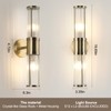 ECOBRT Glass Wall Light Fixture Indoor Antique Bronze Bathroom Vanity